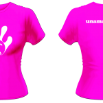 T-Shirt - Lady - White-Fucsia