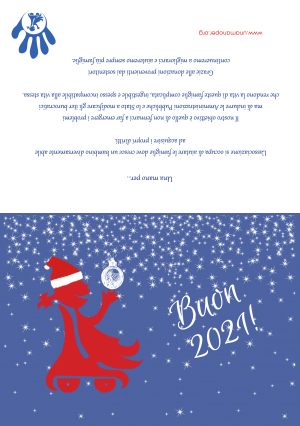 Biglietto cartaceo orizzontale Natale - immagine 2
